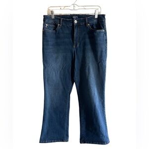 Chaps Mid Rise Crop Kick Jeans Size 14